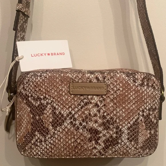 Lucky Brand | Bags | Nwt Lucky Brand Tan Snake Embossed  display picture 1